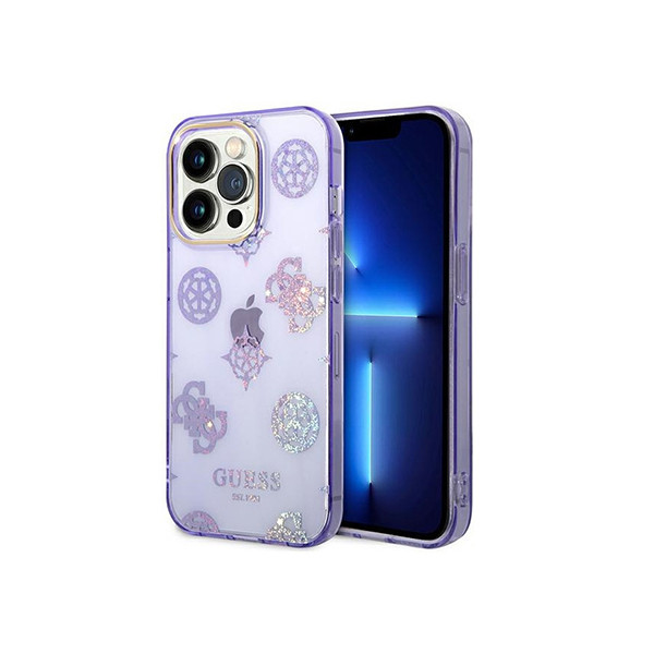 Case Guess  iPhone 14 Pro 6,1" lilac hard case Peony Glitter, mobiles, lebanon, samsung, iphones, new, used, laptops, computers, huawei, phone, mobile prices in lebanon,mobile prices