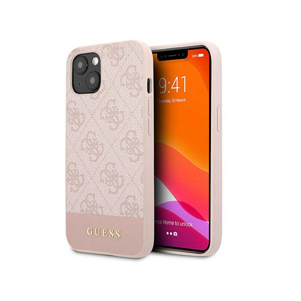Guess PC/TPU 4G PU Case With Bottom Stripe Metal Logo For iPhone 13, mobiles, lebanon, samsung, iphones, new, used, laptops, computers, huawei, phone, mobile prices in lebanon,mobile prices