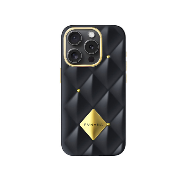 PYNANA Metal Diamond Series Phone Case for iP 16 Pro Max 6.9"-Black, mobiles, lebanon, samsung, iphones, new, used, laptops, computers, huawei, phone, mobile prices in lebanon,mobile prices