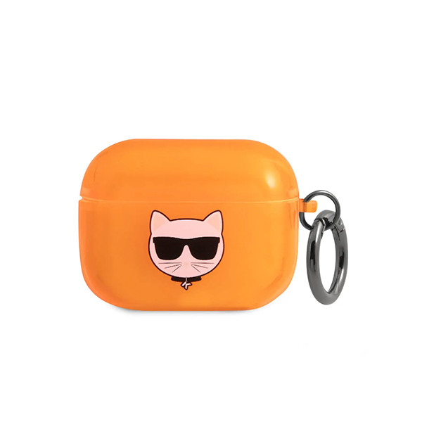 Karl Lagerfeld Airpod Case compatible with Airpods pro - Transparent Orange, mobiles, lebanon, samsung, iphones, new, used, laptops, computers, huawei, phone, mobile prices in lebanon,mobile prices
