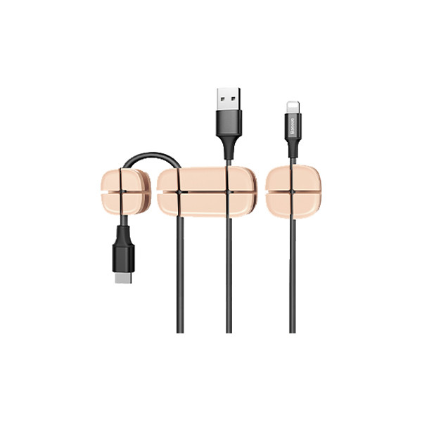 Baseus Cross Peas cable organizer - Beige, mobiles, lebanon, samsung, iphones, new, used, laptops, computers, huawei, phone, mobile prices in lebanon,mobile prices