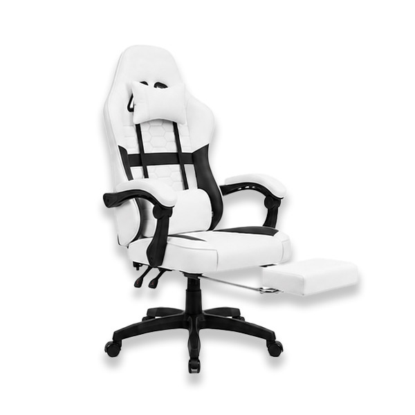 Dead Skull Gaming Chair Comfort with Footrest & Headrest – Adjustable Back, Ergonomic Design for Gamers-White/Black - mobile shop in Hamra, Beirut, Lebanon. New and used phones, iPhone, Samsung, Huawei, Xiaomi, Oppo, Realme, Honor, Google Pixel, tablets, laptops, computers, and accessories. متجر موبايلات في الحمرا، بيروت، لبنان. هواتف جديدة ومستعملة، آيفون، سامسونج، هواوي، شاومي، أوبو، ريلمي، هونر، جوجل بيكسل، أجهزة لوحية، لابتوبات، كمبيوترات، واكسسوارات.
