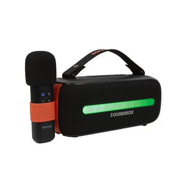 Porodo Soundtec 14W Speaker  with Wirless Microphone - Black, mobiles, lebanon, samsung, iphones, new, used, laptops, computers, huawei, phone, mobile prices in lebanon,mobile prices