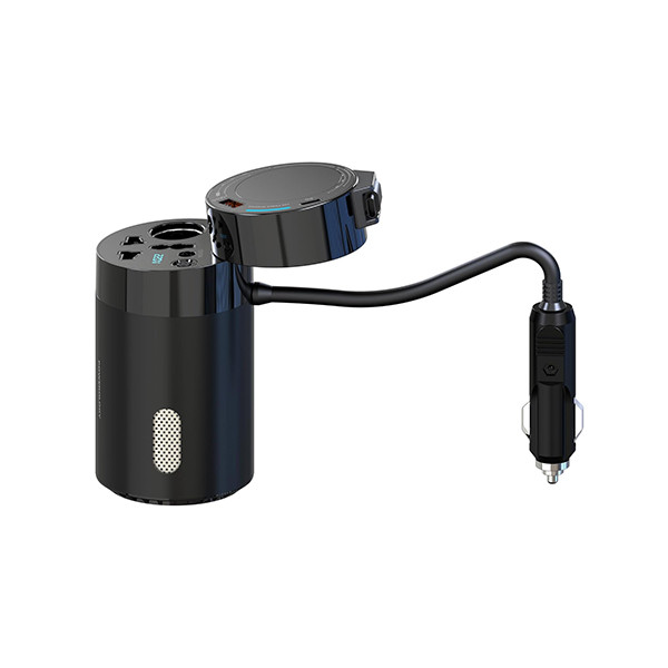 Powerology 200W Car Power Inverter With Universal AC Socket and Type C Retractable Cab - mobile shop in Hamra, Beirut, Lebanon. New and used phones, iPhone, Samsung, Huawei, Xiaomi, Oppo, Realme, Honor, Google Pixel, tablets, laptops, computers, and accessories. متجر موبايلات في الحمرا، بيروت، لبنان. هواتف جديدة ومستعملة، آيفون، سامسونج، هواوي، شاومي، أوبو، ريلمي، هونر، جوجل بيكسل، أجهزة لوحية، لابتوبات، كمبيوترات، واكسسوارات.