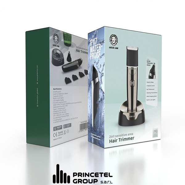 Green Lion 2 in 1 Sensitive Area  Hair Trimmer 600mAh - Black - mobile shop in Hamra, Beirut, Lebanon. New and used phones, iPhone, Samsung, Huawei, Xiaomi, Oppo, Realme, Honor, Google Pixel, tablets, laptops, computers, and accessories. متجر موبايلات في الحمرا، بيروت، لبنان. هواتف جديدة ومستعملة، آيفون، سامسونج، هواوي، شاومي، أوبو، ريلمي، هونر، جوجل بيكسل، أجهزة لوحية، لابتوبات، كمبيوترات، واكسسوارات.