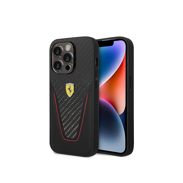 Ferrari Carbon Fiber And Leather Case Aperta IPhone 14 Pro - BlacK, mobiles, lebanon, samsung, iphones, new, used, laptops, computers, huawei, phone, mobile prices in lebanon,mobile prices