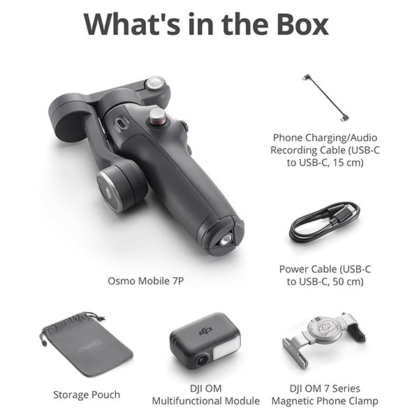 DJI Osmo Mobile 7P Smartphone Gimbal - mobile shop in Hamra, Beirut, Lebanon. New and used phones, iPhone, Samsung, Huawei, Xiaomi, Oppo, Realme, Honor, Google Pixel, tablets, laptops, computers, and accessories. متجر موبايلات في الحمرا، بيروت، لبنان. هواتف جديدة ومستعملة، آيفون، سامسونج، هواوي، شاومي، أوبو، ريلمي، هونر، جوجل بيكسل، أجهزة لوحية، لابتوبات، كمبيوترات، واكسسوارات.