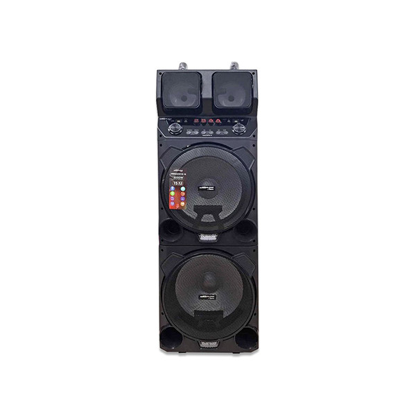 3000w 15" Bluetooth Rechargeable Dj Active Double Speaker With Led Lights & 2 Microphones Versadrive 15 (L18.5 X W17.3 X H51.6)inch, mobiles, lebanon, samsung, iphones, new, used, laptops, computers, huawei, phone, mobile prices in lebanon,mobile prices