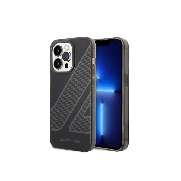 AMG Frosted PC Case - Checkered Pattern, Bumper Protection iPhone 14 Pro Compatibility - Black, mobiles, lebanon, samsung, iphones, new, used, laptops, computers, huawei, phone, mobile prices in lebanon,mobile prices