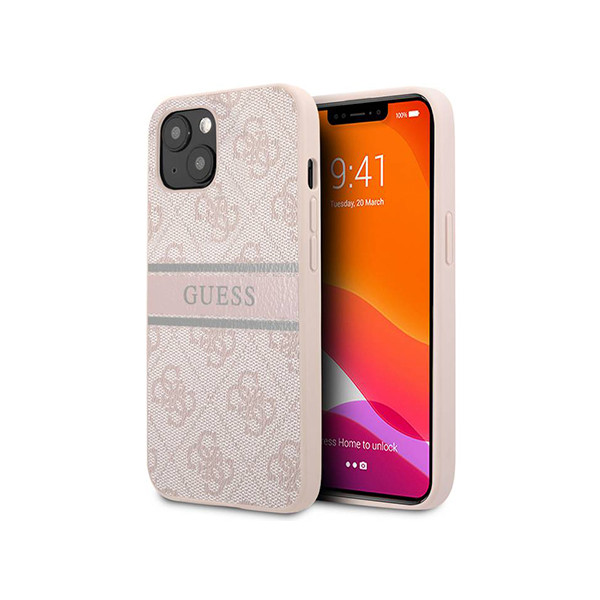 Guess case for iPhone 13 6,1" pink hard case 4G Stripe, mobiles, lebanon, samsung, iphones, new, used, laptops, computers, huawei, phone, mobile prices in lebanon,mobile prices