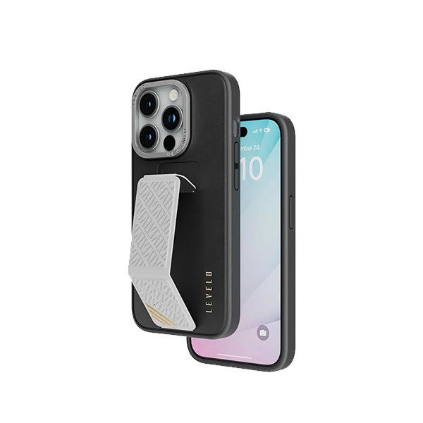 Levelo Morphix Case For  iPhone 15 Pro Max - Black/Grey, mobiles, lebanon, samsung, iphones, new, used, laptops, computers, huawei, phone, mobile prices in lebanon,mobile prices