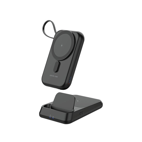Green Lion 3 IN 1 Magsafe  10000mAh Power Bank  - Black, mobiles, lebanon, samsung, iphones, new, used, laptops, computers, huawei, phone, mobile prices in lebanon,mobile prices