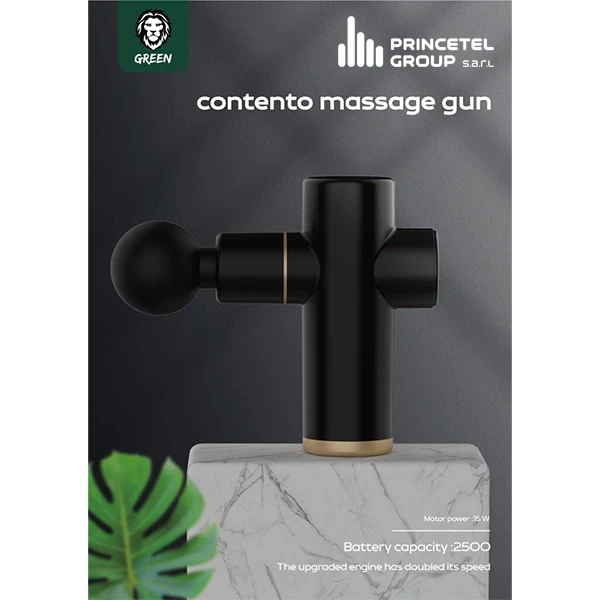 Green Lion Contento Portable Massage Gun 2500mAh - Black - mobile shop in Hamra, Beirut, Lebanon. New and used phones, iPhone, Samsung, Huawei, Xiaomi, Oppo, Realme, Honor, Google Pixel, tablets, laptops, computers, and accessories. متجر موبايلات في الحمرا، بيروت، لبنان. هواتف جديدة ومستعملة، آيفون، سامسونج، هواوي، شاومي، أوبو، ريلمي، هونر، جوجل بيكسل، أجهزة لوحية، لابتوبات، كمبيوترات، واكسسوارات.