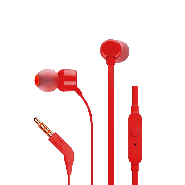 JBL T110 In-Ear Headphones - Red, mobiles, lebanon, samsung, iphones, new, used, laptops, computers, huawei, phone, mobile prices in lebanon,mobile prices