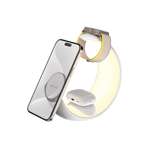 Green Lion Moon Charge 4 in 1  Wireless Charger - White, mobiles, lebanon, samsung, iphones, new, used, laptops, computers, huawei, phone, mobile prices in lebanon,mobile prices