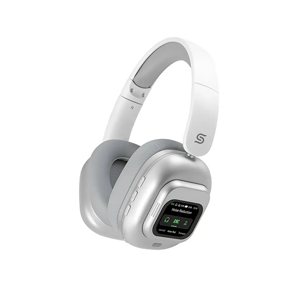 Porodo SoundTec Headphone With Removable Touch Screen - White - mobile shop in Hamra, Beirut, Lebanon. New and used phones, iPhone, Samsung, Huawei, Xiaomi, Oppo, Realme, Honor, Google Pixel, tablets, laptops, computers, and accessories. متجر موبايلات في الحمرا، بيروت، لبنان. هواتف جديدة ومستعملة، آيفون، سامسونج، هواوي، شاومي، أوبو، ريلمي، هونر، جوجل بيكسل، أجهزة لوحية، لابتوبات، كمبيوترات، واكسسوارات.