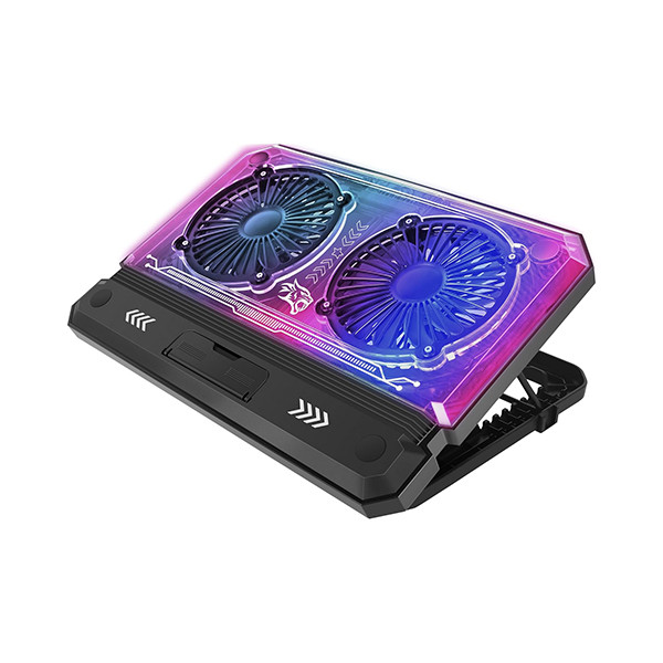Porodo Gaming Crystal Shell Laptop Adjustable Cooling Stand - Black, mobiles, lebanon, samsung, iphones, new, used, laptops, computers, huawei, phone, mobile prices in lebanon,mobile prices