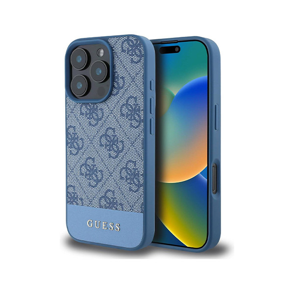 Guess Leather Case For Iphone 16 Pro Max Blue - mobile shop in Hamra, Beirut, Lebanon. New and used phones, iPhone, Samsung, Huawei, Xiaomi, Oppo, Realme, Honor, Google Pixel, tablets, laptops, computers, and accessories. متجر موبايلات في الحمرا، بيروت، لبنان. هواتف جديدة ومستعملة، آيفون، سامسونج، هواوي، شاومي، أوبو، ريلمي، هونر، جوجل بيكسل، أجهزة لوحية، لابتوبات، كمبيوترات، واكسسوارات.