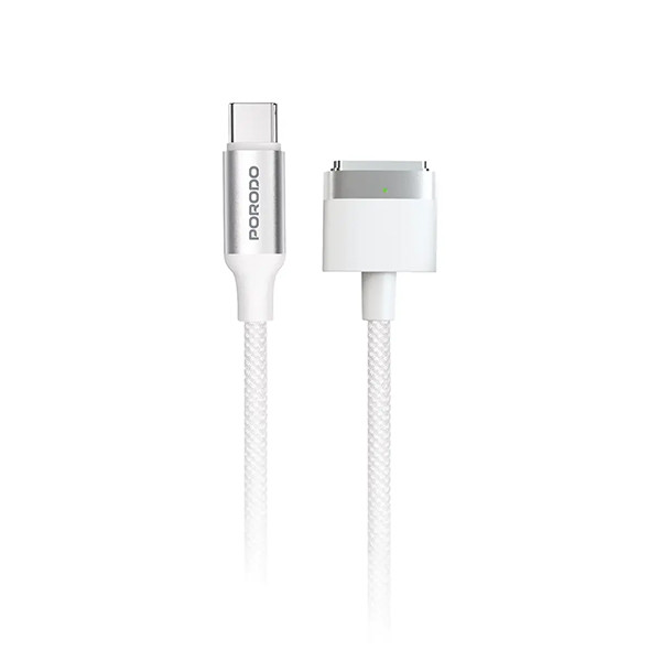 Porodo USB-C To Magsafe 3 Fast Charging Cable - White, mobiles, lebanon, samsung, iphones, new, used, laptops, computers, huawei, phone, mobile prices in lebanon,mobile prices