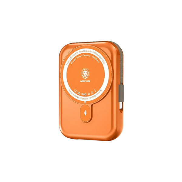Green Lion Monaco 10000mAh MagSafe Power Bank Orange, mobiles, lebanon, samsung, iphones, new, used, laptops, computers, huawei, phone, mobile prices in lebanon,mobile prices