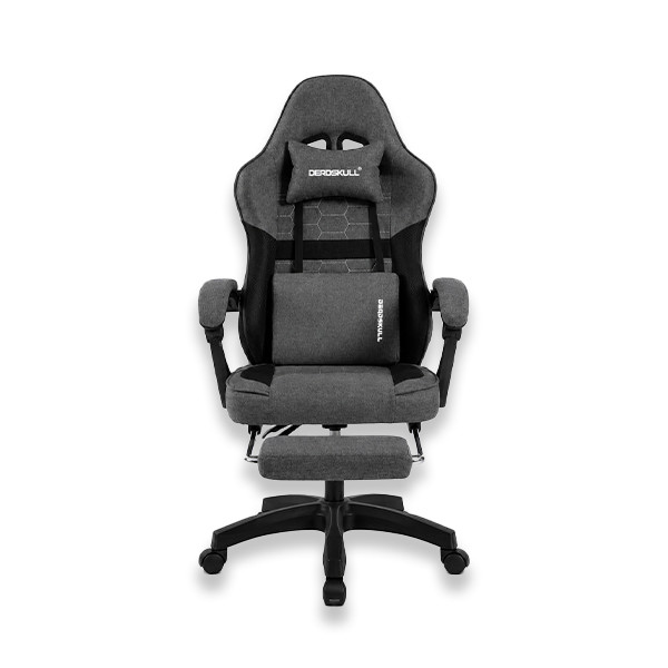Dead Skull Gaming Chair Comfort with Footrest & Headrest – Adjustable Back, Ergonomic Design for Gamers-Grey - mobile shop in Hamra, Beirut, Lebanon. New and used phones, iPhone, Samsung, Huawei, Xiaomi, Oppo, Realme, Honor, Google Pixel, tablets, laptops, computers, and accessories. متجر موبايلات في الحمرا، بيروت، لبنان. هواتف جديدة ومستعملة، آيفون، سامسونج، هواوي، شاومي، أوبو، ريلمي، هونر، جوجل بيكسل، أجهزة لوحية، لابتوبات، كمبيوترات، واكسسوارات.