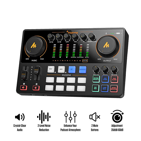 Maonocaster E2 G2 Ame2 Podcasting  Console 2000mah-Black - mobile shop in Hamra, Beirut, Lebanon. New and used phones, iPhone, Samsung, Huawei, Xiaomi, Oppo, Realme, Honor, Google Pixel, tablets, laptops, computers, and accessories. متجر موبايلات في الحمرا، بيروت، لبنان. هواتف جديدة ومستعملة، آيفون، سامسونج، هواوي، شاومي، أوبو، ريلمي، هونر، جوجل بيكسل، أجهزة لوحية، لابتوبات، كمبيوترات، واكسسوارات.