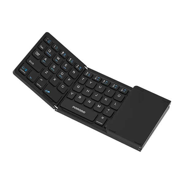 Porodo Slim Folding Keyboard with Integrated Numpad & Touchpad - Black, mobiles, lebanon, samsung, iphones, new, used, laptops, computers, huawei, phone, mobile prices in lebanon,mobile prices