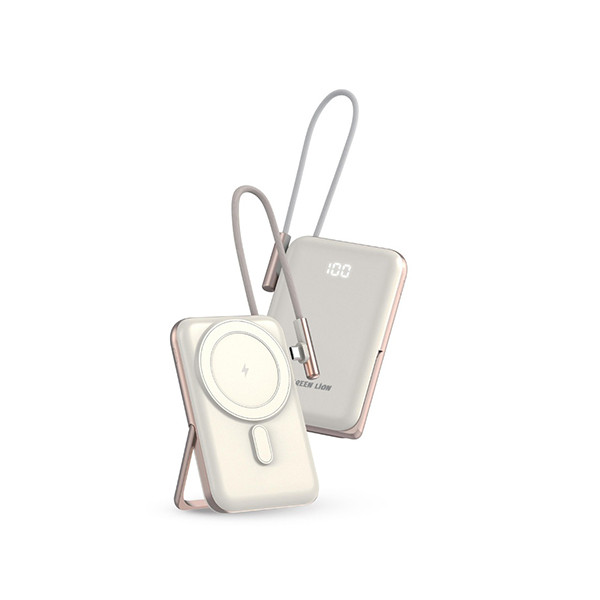 Green Lion Monte Carlo  Magsafe Power Bank 10000mAh PD 20W - Beige, mobiles, lebanon, samsung, iphones, new, used, laptops, computers, huawei, phone, mobile prices in lebanon,mobile prices