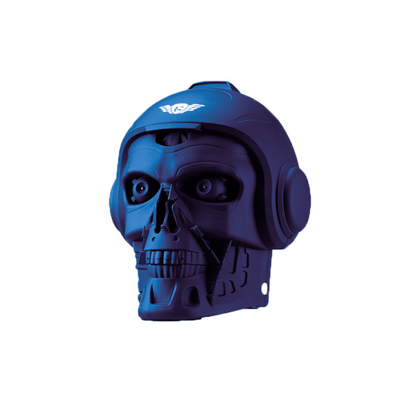 Dornlat Led Skull Head Shape Speakers, Portable Wireless Bluetooth Speaker With Mic, Cool Creative Art Design Super Bass Stereo Speaker For Halloween, Party, Travel, Outdoor, Home Decor - Blue, mobiles, lebanon, samsung, iphones, new, used, laptops, computers, huawei, phone, mobile prices in lebanon,mobile prices