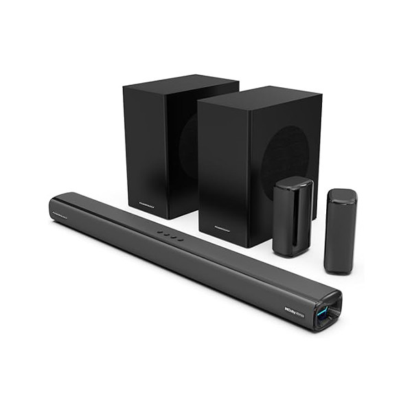 Powerology 5.2.4CH Home Theater  Soundbar with Dolby Atmos, Wireless Subwoofer  & Wireless  Surround - Black, mobiles, lebanon, samsung, iphones, new, used, laptops, computers, huawei, phone, mobile prices in lebanon,mobile prices