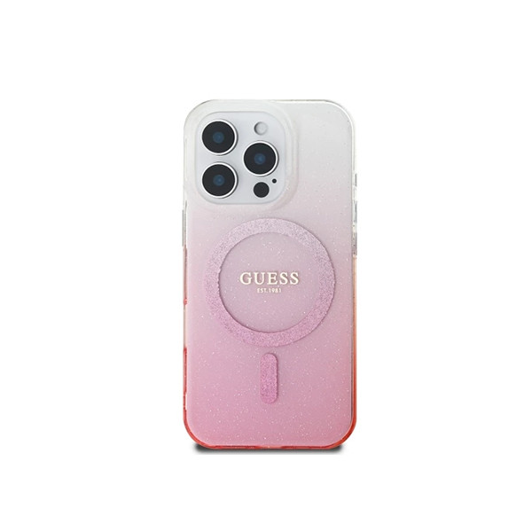 Guess Magsafe IML Glitter Gradient Hard Case For iPhone 16 Pro - Pink, mobiles, lebanon, samsung, iphones, new, used, laptops, computers, huawei, phone, mobile prices in lebanon,mobile prices
