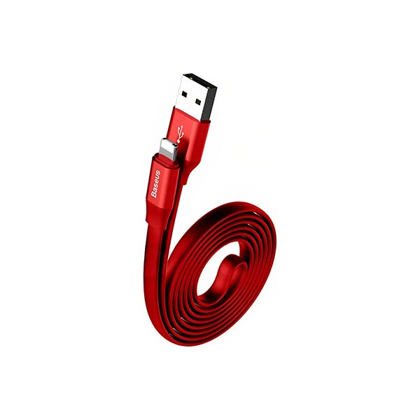 Baseus Cable 2-in-1 Portable Cable (lightning / Type-c) 2a 1.2m Red (calmbj-a09), mobiles, lebanon, samsung, iphones, new, used, laptops, computers, huawei, phone, mobile prices in lebanon,mobile prices