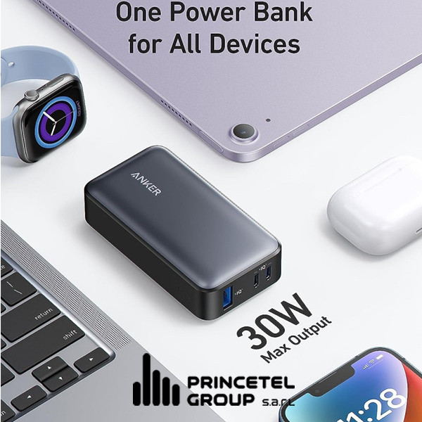 Power bank Anker 533 power core 30w_10000mah - mobile shop in Hamra, Beirut, Lebanon. New and used phones, iPhone, Samsung, Huawei, Xiaomi, Oppo, Realme, Honor, Google Pixel, tablets, laptops, computers, and accessories. متجر موبايلات في الحمرا، بيروت، لبنان. هواتف جديدة ومستعملة، آيفون، سامسونج، هواوي، شاومي، أوبو، ريلمي، هونر، جوجل بيكسل، أجهزة لوحية، لابتوبات، كمبيوترات، واكسسوارات.