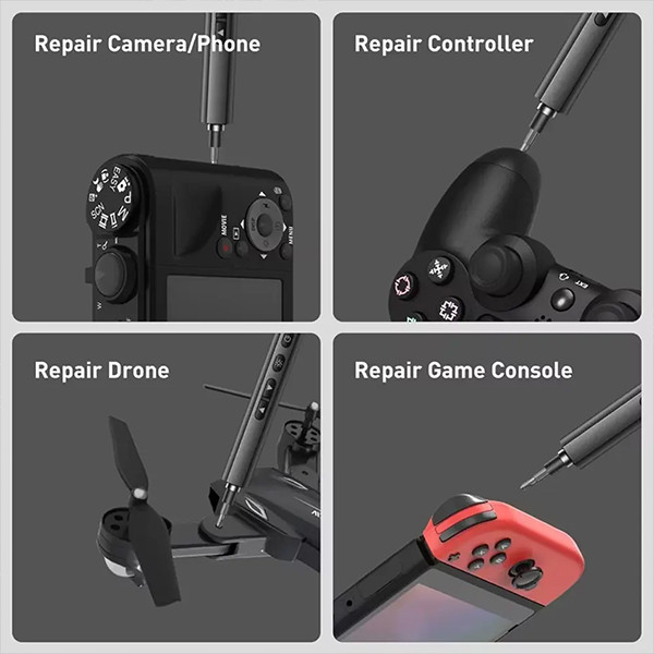 Porodo Techfix 97-In1 Electric Screwdriver Kit Built-In LED Light - Black - mobile shop in Hamra, Beirut, Lebanon. New and used phones, iPhone, Samsung, Huawei, Xiaomi, Oppo, Realme, Honor, Google Pixel, tablets, laptops, computers, and accessories. متجر موبايلات في الحمرا، بيروت، لبنان. هواتف جديدة ومستعملة، آيفون، سامسونج، هواوي، شاومي، أوبو، ريلمي، هونر، جوجل بيكسل، أجهزة لوحية، لابتوبات، كمبيوترات، واكسسوارات.