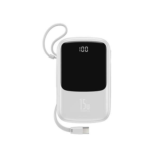baseus Q pow digital display power bank 3A 10000mAh with type c-cable, mobiles, lebanon, samsung, iphones, new, used, laptops, computers, huawei, phone, mobile prices in lebanon,mobile prices
