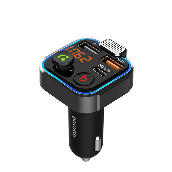 Porodo Smart Car Charger FM Transmitter With 24W PD Port, mobiles, lebanon, samsung, iphones, new, used, laptops, computers, huawei, phone, mobile prices in lebanon,mobile prices