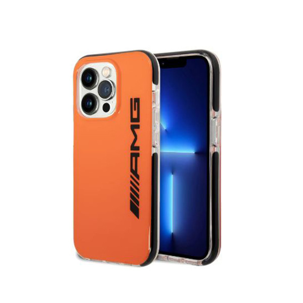 AMG PC/TPE Hard Case Bumper ProtectioniPhone 14 Pro Max Compatibility - Orange / Black, mobiles, lebanon, samsung, iphones, new, used, laptops, computers, huawei, phone, mobile prices in lebanon,mobile prices