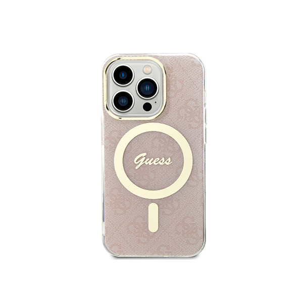 Guess Magsafe IML Hard Case With 4G Design For iPhone 16 Pro - Pink, mobiles, lebanon, samsung, iphones, new, used, laptops, computers, huawei, phone, mobile prices in lebanon,mobile prices