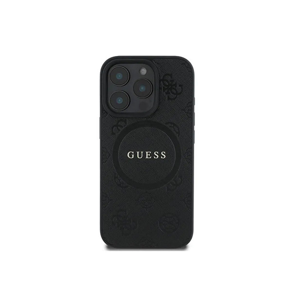 Guess Magsafe PU 4G Hard Case With Classic Logo For iPhone 16 Pro - Black, mobiles, lebanon, samsung, iphones, new, used, laptops, computers, huawei, phone, mobile prices in lebanon,mobile prices