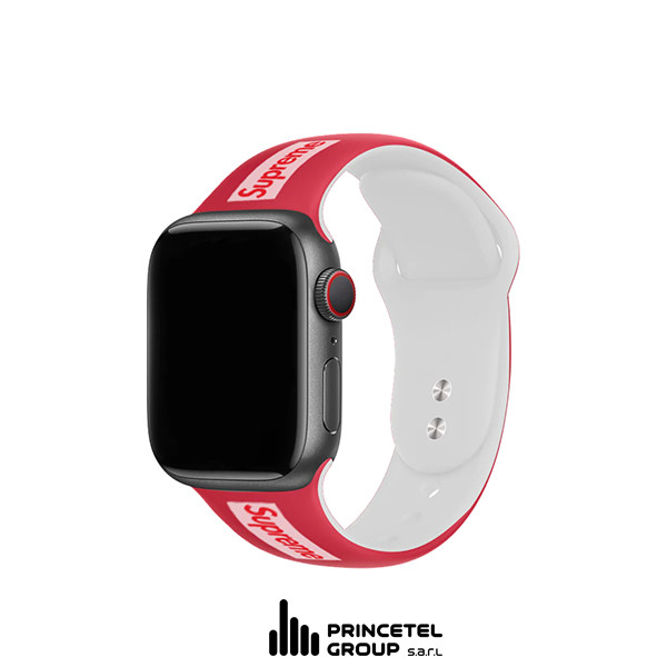 iBAND Apple Watch Red Supreme Print Strap 38 40 41mm