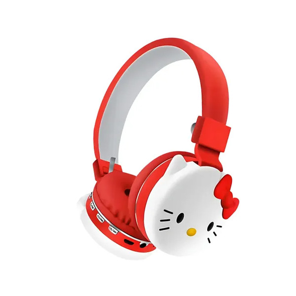 Cartoon Headset Bluetooth Hello Kitty Wireless AH-806D Red, mobiles, lebanon, samsung, iphones, new, used, laptops, computers, huawei, phone, mobile prices in lebanon,mobile prices