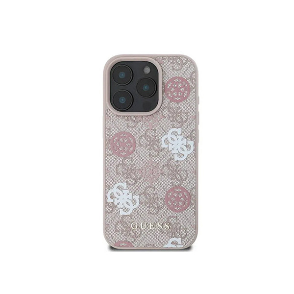 Guess PU 4G Design Hard Case With Peony For iPhone 16 Pro - Pink, mobiles, lebanon, samsung, iphones, new, used, laptops, computers, huawei, phone, mobile prices in lebanon,mobile prices