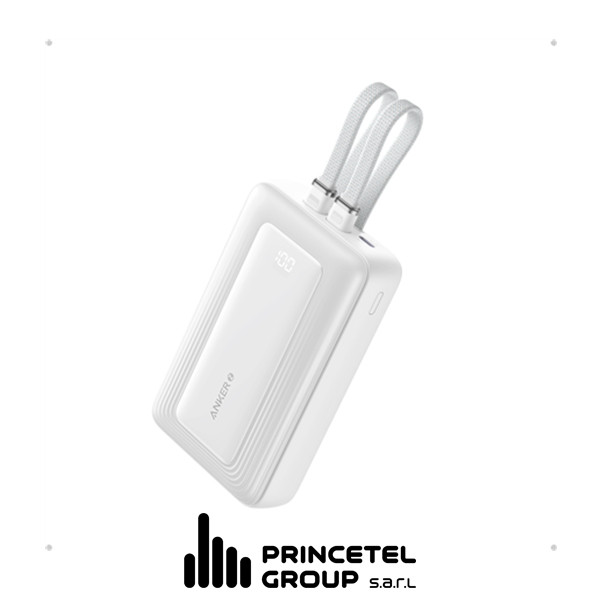 Anker Zolo Power bank 10K 30W Builtin USB-C and Lightening Cable White - mobile shop in Hamra, Beirut, Lebanon. New and used phones, iPhone, Samsung, Huawei, Xiaomi, Oppo, Realme, Honor, Google Pixel, tablets, laptops, computers, and accessories. متجر موبايلات في الحمرا، بيروت، لبنان. هواتف جديدة ومستعملة، آيفون، سامسونج، هواوي، شاومي، أوبو، ريلمي، هونر، جوجل بيكسل، أجهزة لوحية، لابتوبات، كمبيوترات، واكسسوارات.