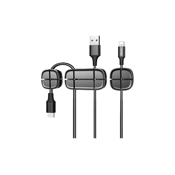 Baseus Cross Peas cable organizer - Black, mobiles, lebanon, samsung, iphones, new, used, laptops, computers, huawei, phone, mobile prices in lebanon,mobile prices