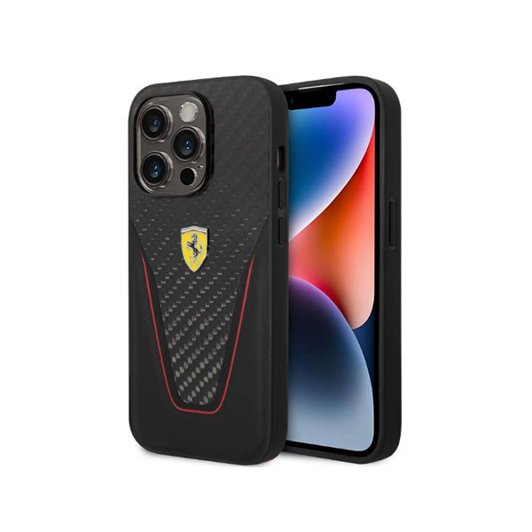 Ferrari Carbon Fiber and Leather Case Aperta iPhone 14 Pro Max - Black, mobiles, lebanon, samsung, iphones, new, used, laptops, computers, huawei, phone, mobile prices in lebanon,mobile prices