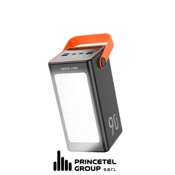 Green Lion Thunder 90 Power  Bank 90000mAh PD 20W QC3.0 22.5W - Black - mobile shop in Hamra, Beirut, Lebanon. New and used phones, iPhone, Samsung, Huawei, Xiaomi, Oppo, Realme, Honor, Google Pixel, tablets, laptops, computers, and accessories. متجر موبايلات في الحمرا، بيروت، لبنان. هواتف جديدة ومستعملة، آيفون، سامسونج، هواوي، شاومي، أوبو، ريلمي، هونر، جوجل بيكسل، أجهزة لوحية، لابتوبات، كمبيوترات، واكسسوارات.