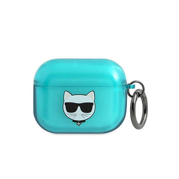 Karl Lagerfeld Airpod Case compatible with Airpods pro - Transparent Blue, mobiles, lebanon, samsung, iphones, new, used, laptops, computers, huawei, phone, mobile prices in lebanon,mobile prices
