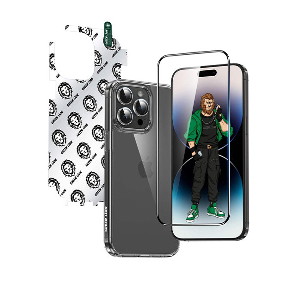 Green Lion 4 in 1 Defender Pack For Iphone 15 PRO MAX - Transparent, mobiles, lebanon, samsung, iphones, new, used, laptops, computers, huawei, phone, mobile prices in lebanon,mobile prices
