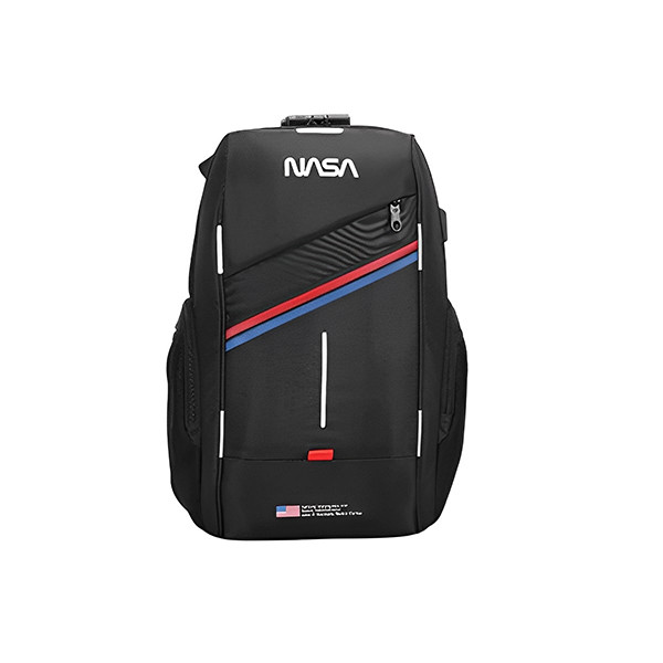 Nasa Backpack With USB Connector, Inside Pockets & Laptop Pocket BLACK, mobiles, lebanon, samsung, iphones, new, used, laptops, computers, huawei, phone, mobile prices in lebanon,mobile prices