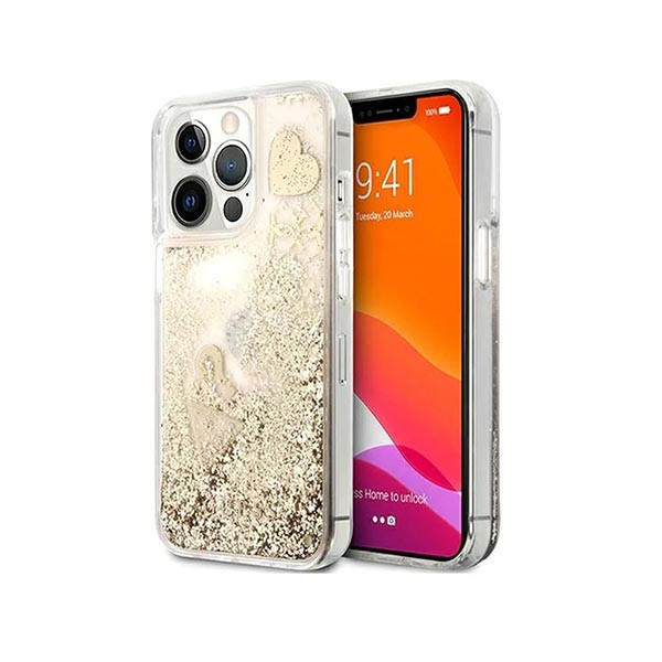 GUESS case GLITTER GRADIENT iphone 13 PRO GOLD, mobiles, lebanon, samsung, iphones, new, used, laptops, computers, huawei, phone, mobile prices in lebanon,mobile prices